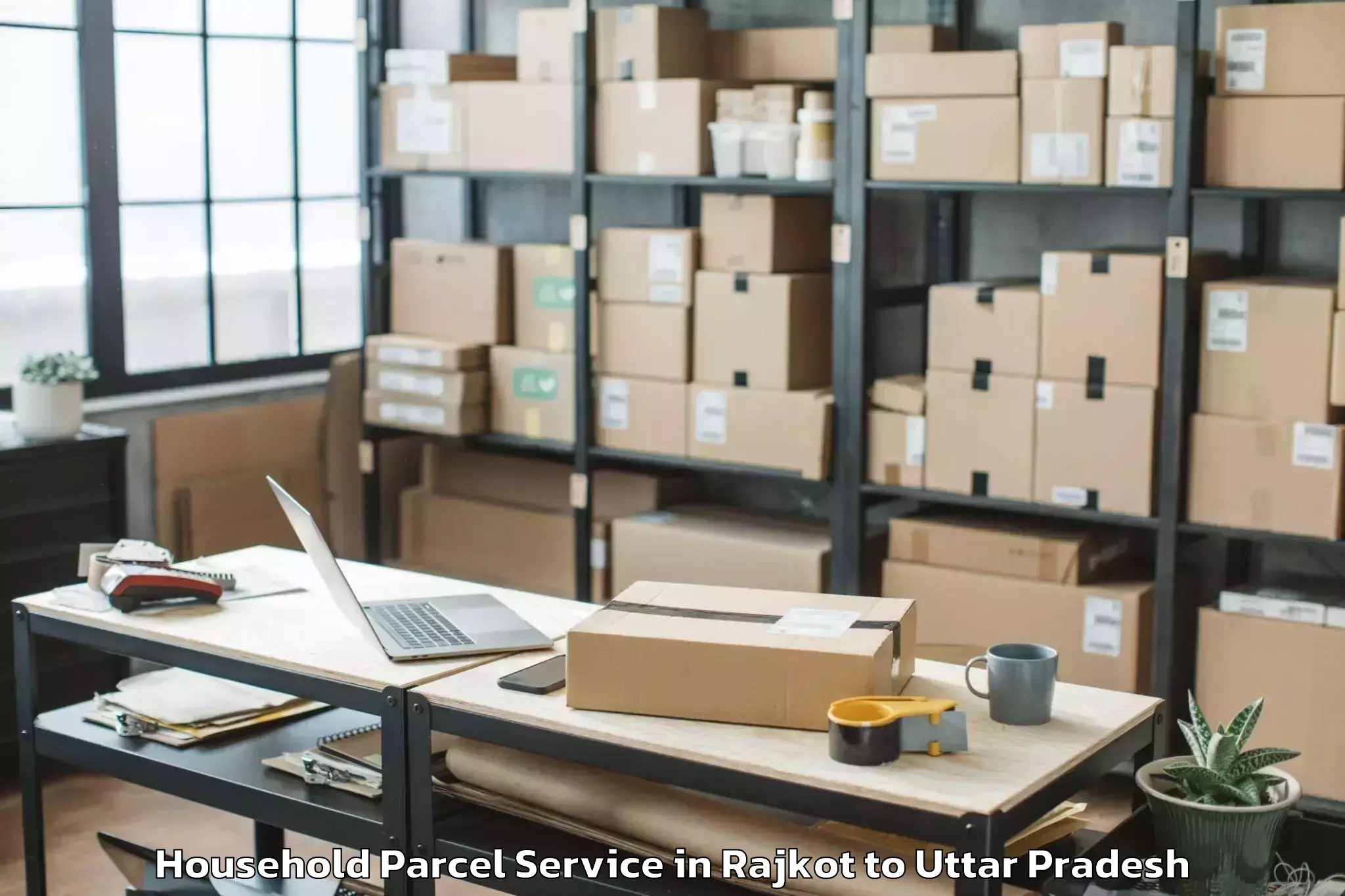 Affordable Rajkot to Allahabad Household Parcel